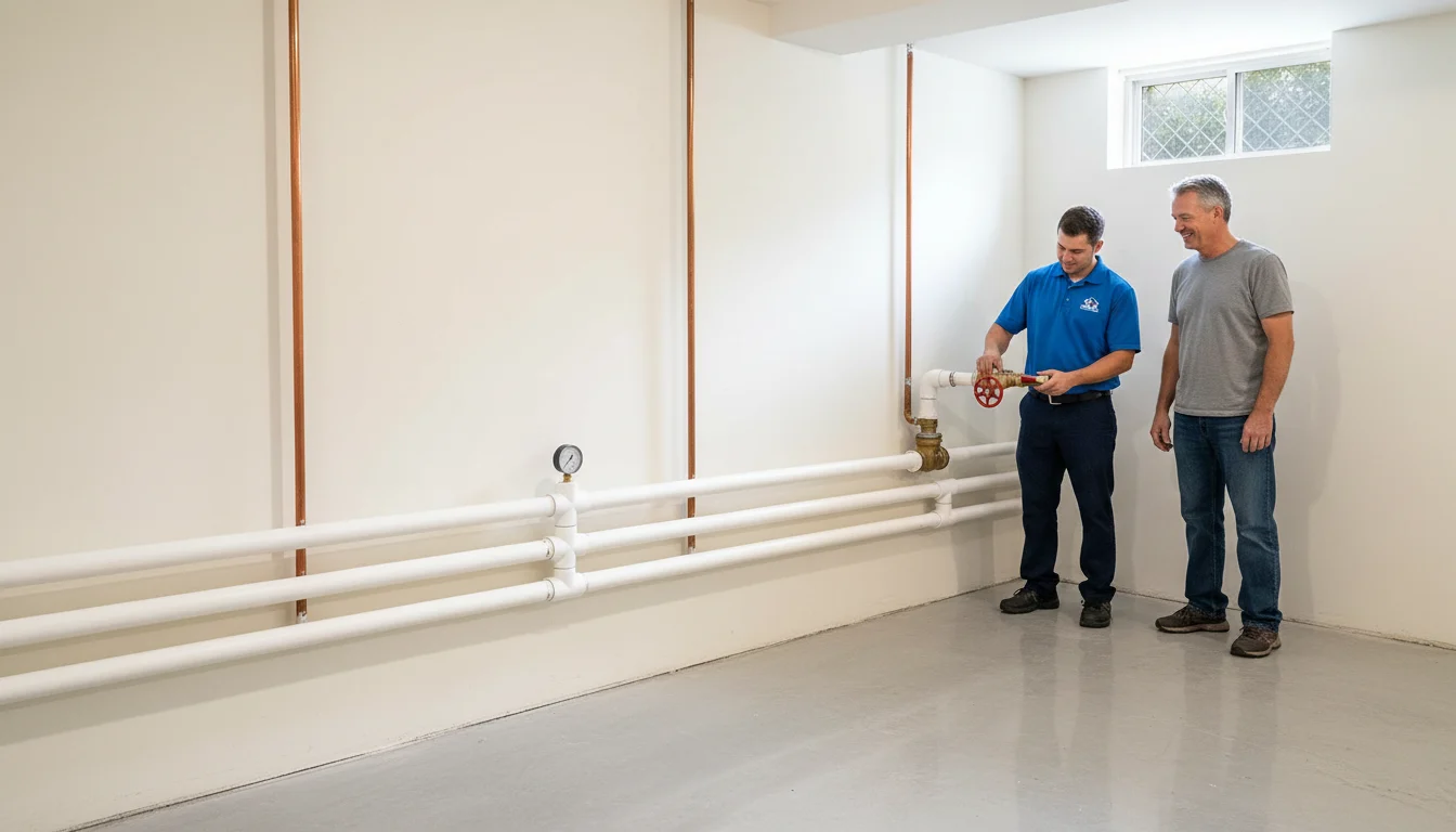 Burst pipe emergency repair in Toronto basement