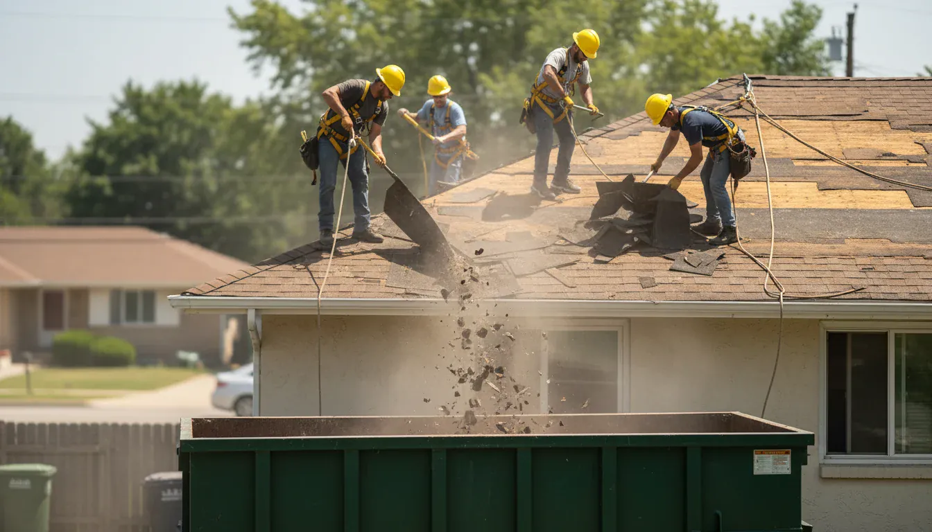 Roof demolition and debris removal in Toronto