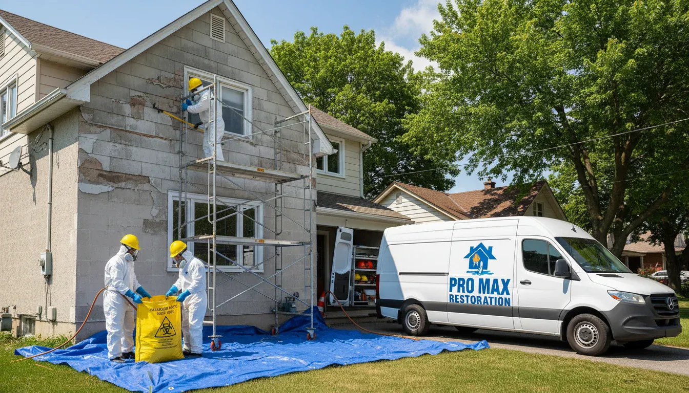 Professional exterior demolition and abatement project