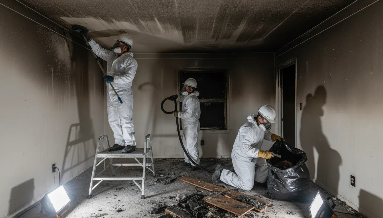 Fire damage restoration and smoke cleanup in Toronto home