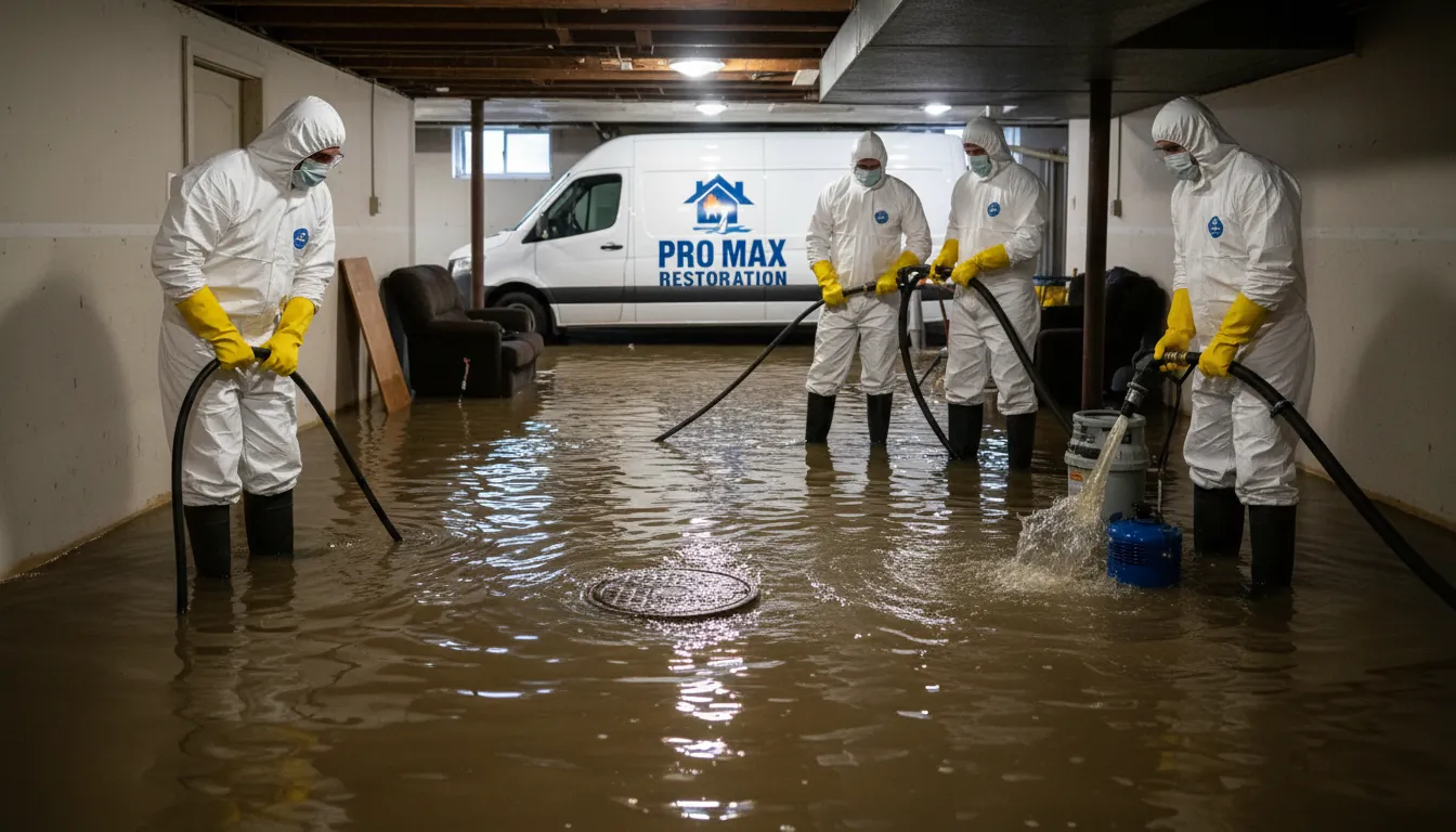 Sewer backup cleanup and sanitization services